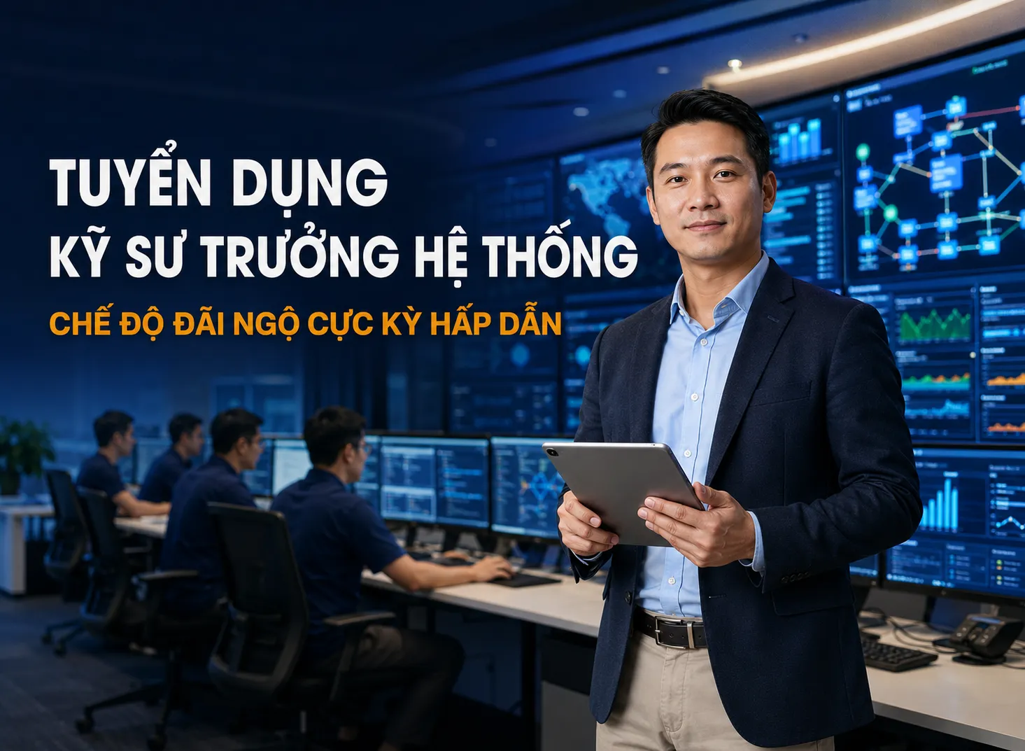Công Ty Tuyển Dụng Kỹ Sư Trưởng Hệ Thống - Chế Độ Đãi Ngộ Cực Kỳ Hấp Dẫn